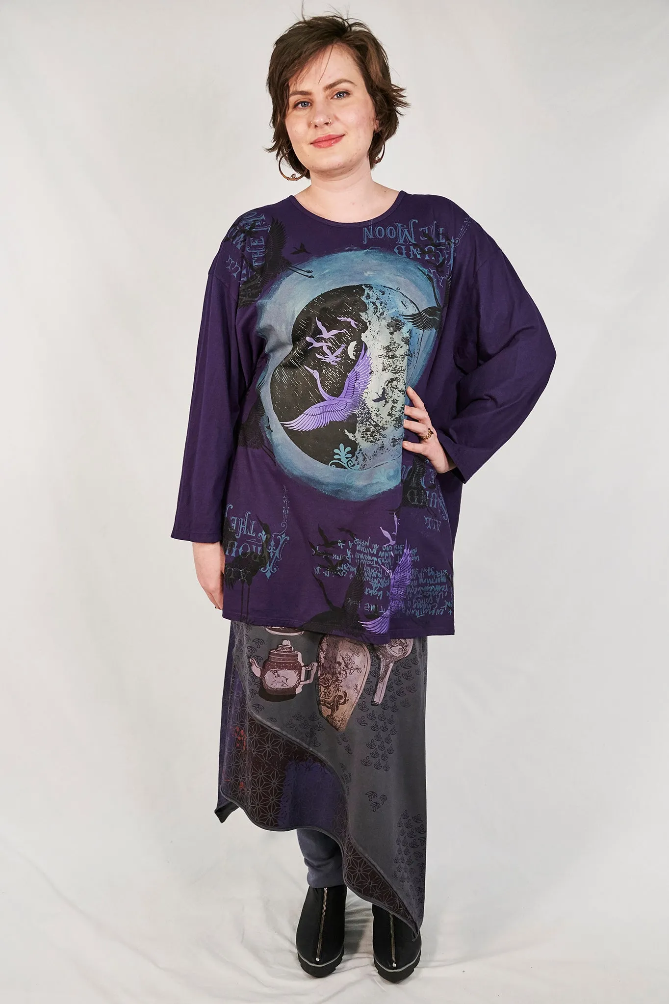 1157 Oversized STUDIO Tee Mystic Purple-P