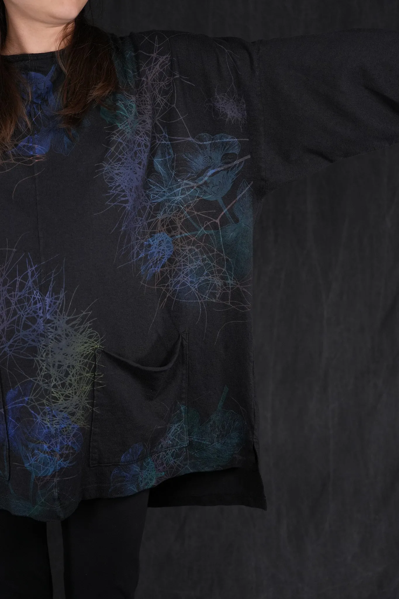 1585 Oversized Cabin Pullover Black-P