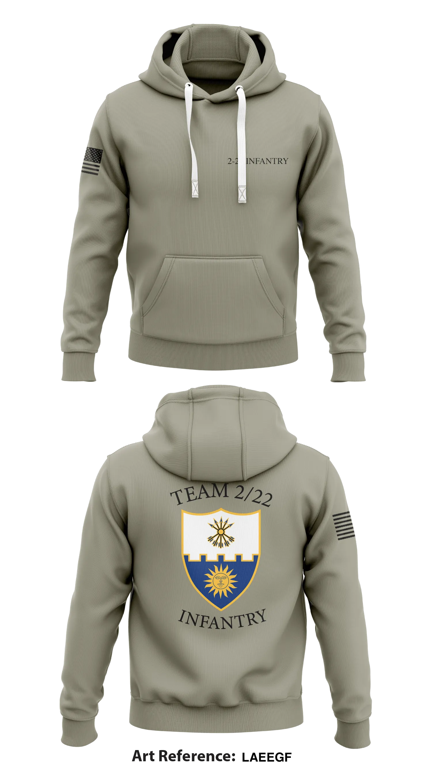 2-22 Infantry  Store 1  Core Men's Hooded Performance Sweatshirt - LAEEGF