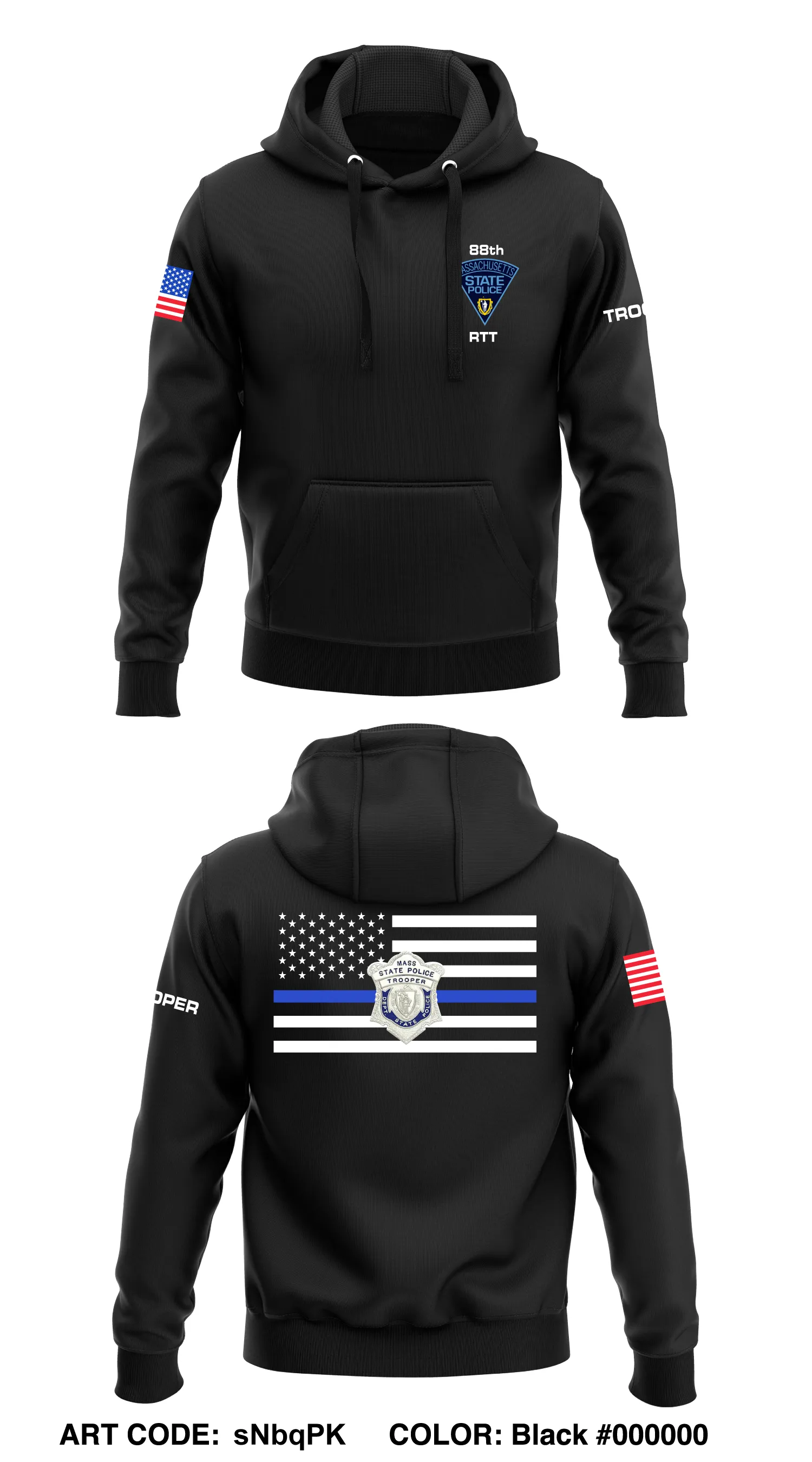 88TH RTT MSP  Core Men's Hooded Performance Sweatshirt - sNbqPK