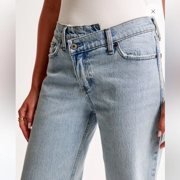 Abercrombie &amp; Fitch Low Rise Baggy Denim Jeans Size 0 Regular
