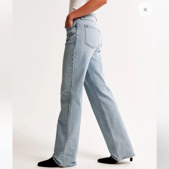 Abercrombie &amp; Fitch Low Rise Baggy Denim Jeans Size 0 Regular