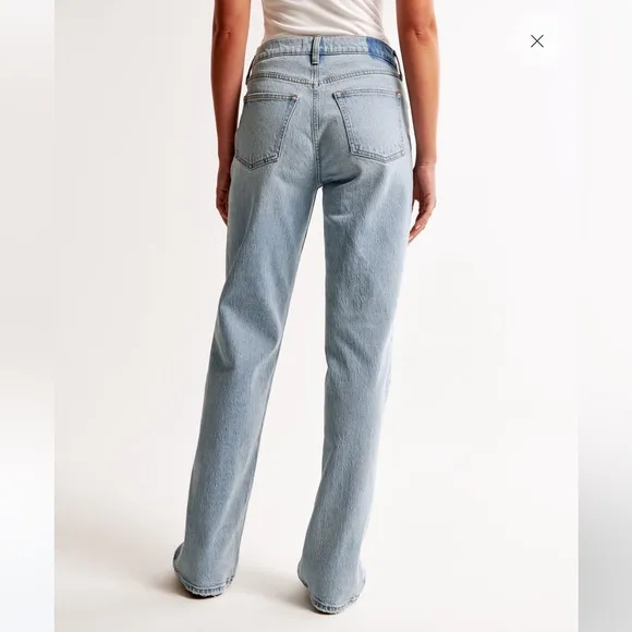 Abercrombie &amp; Fitch Low Rise Baggy Denim Jeans Size 0 Regular