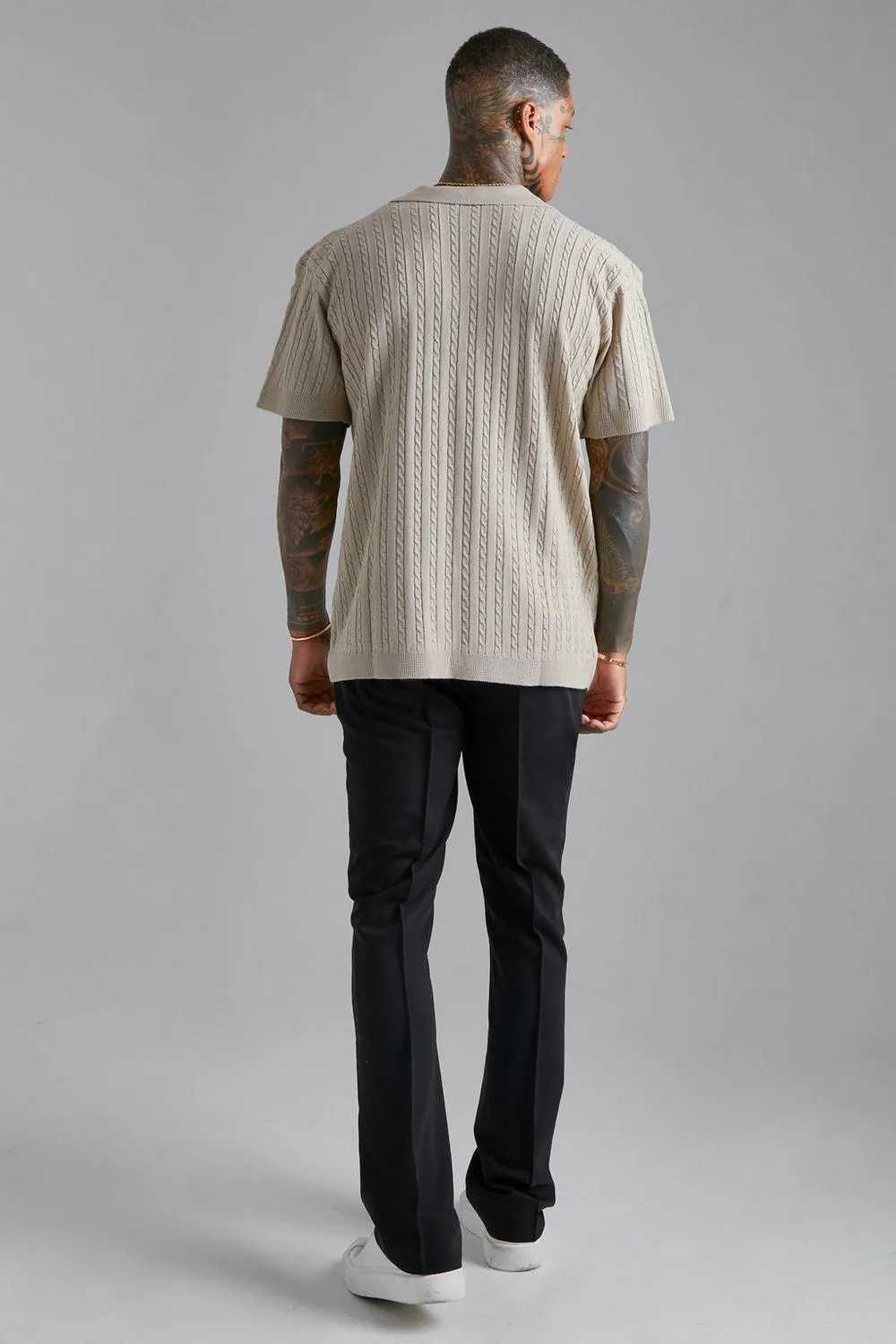 ABU DHABI OVERSIZED CABLE KNIT SHIRT