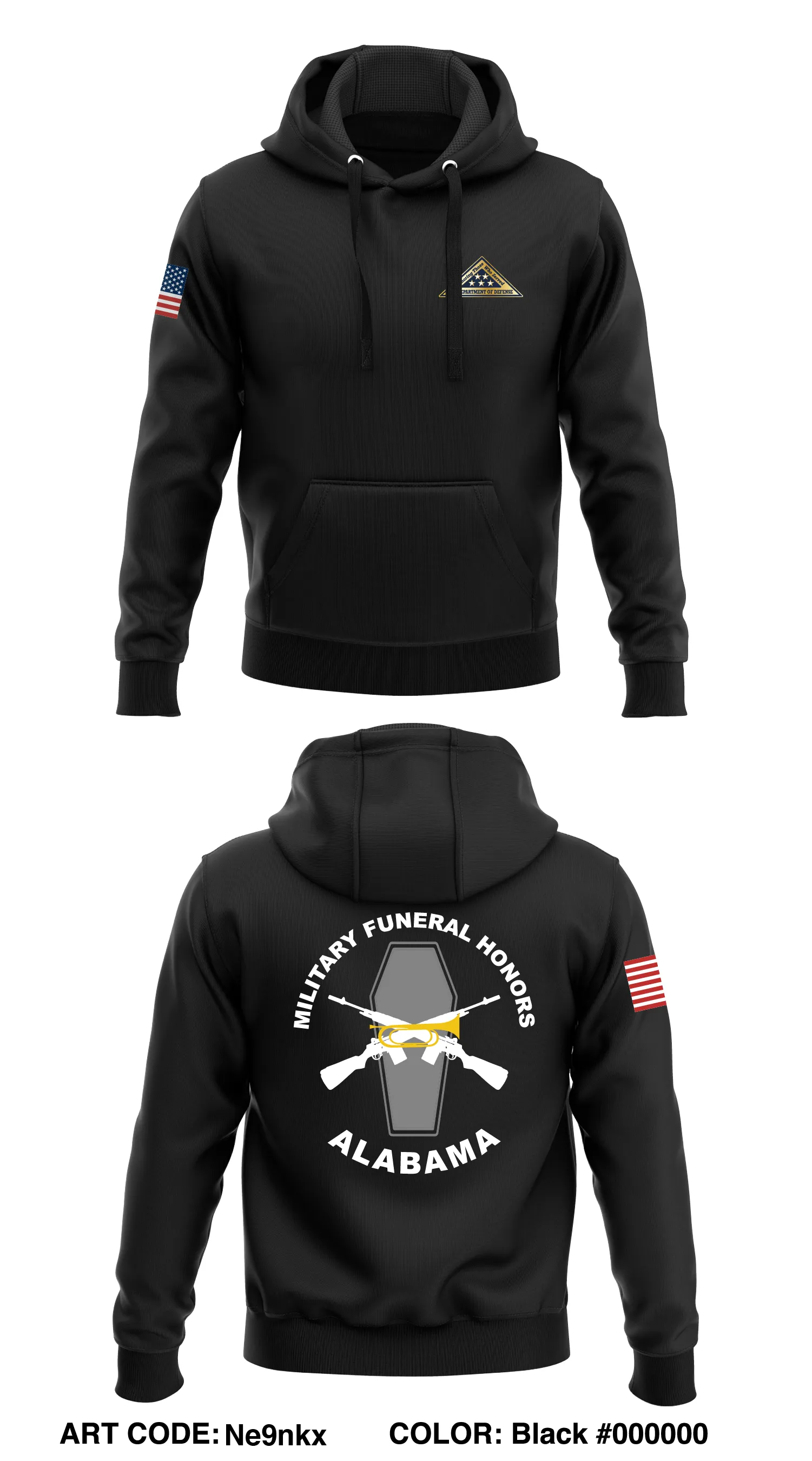 Alabama ARNG MilItary Funeral Honors  Core Men's Hooded Performance Sweatshirt - Ne9nkx