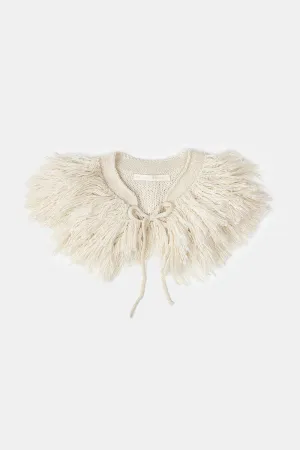 Alpaca Fringe Collar in Natural
