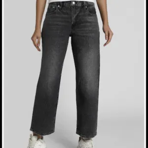 AMERICAN EAGLE dark gray wide leg baggy jeans