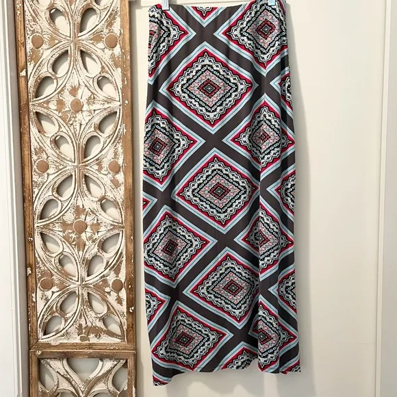 Anthropologie Maeve Maina Maxi Faux Wrap Skirt