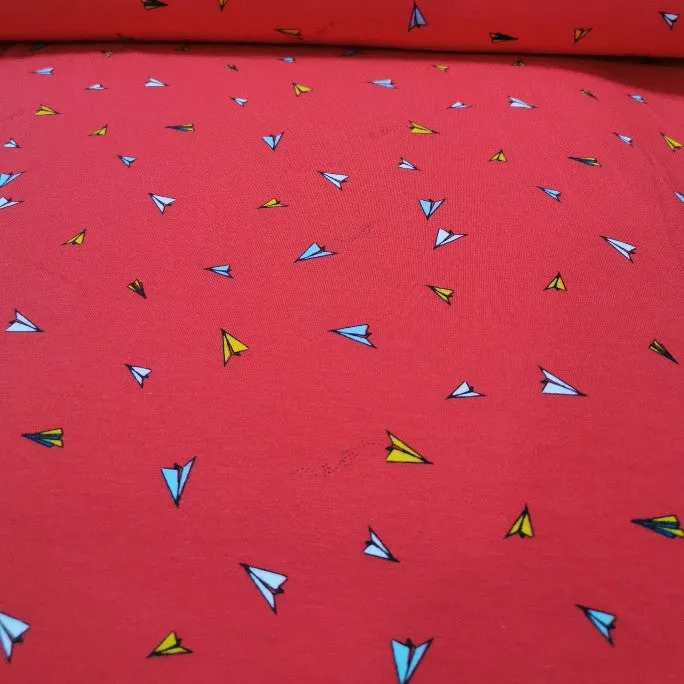 Art Gallery Jersey, Paper Plane Wishes - 1.3m remnant piece