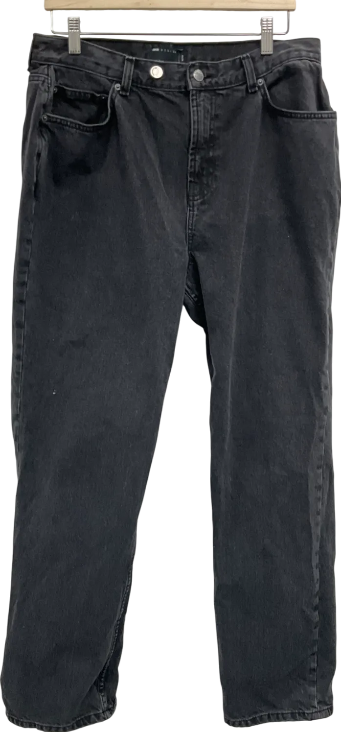 ASOS Tall Baggy Jeans In Washed Black W32