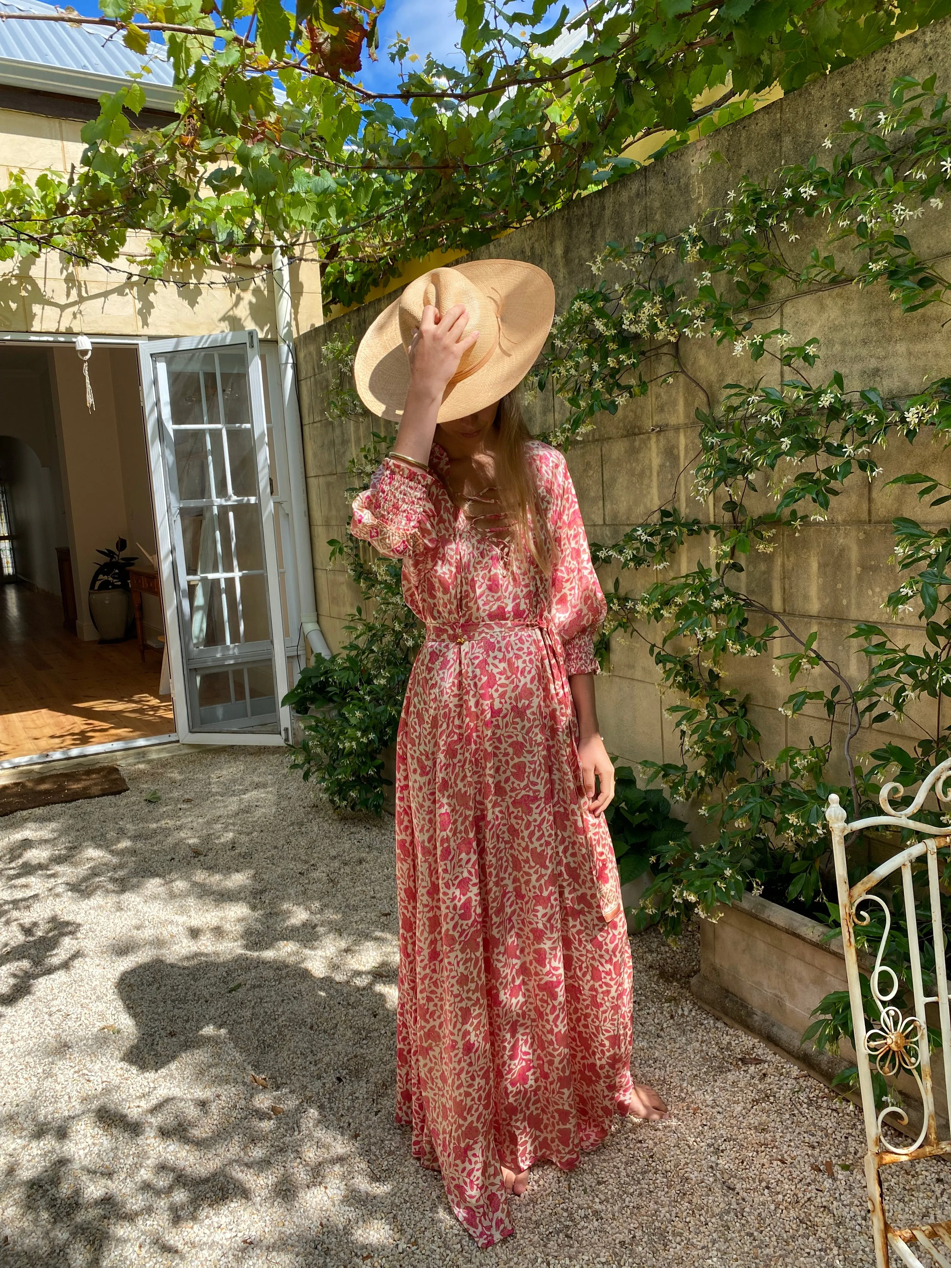 Azrou Silk Dress - Pink
