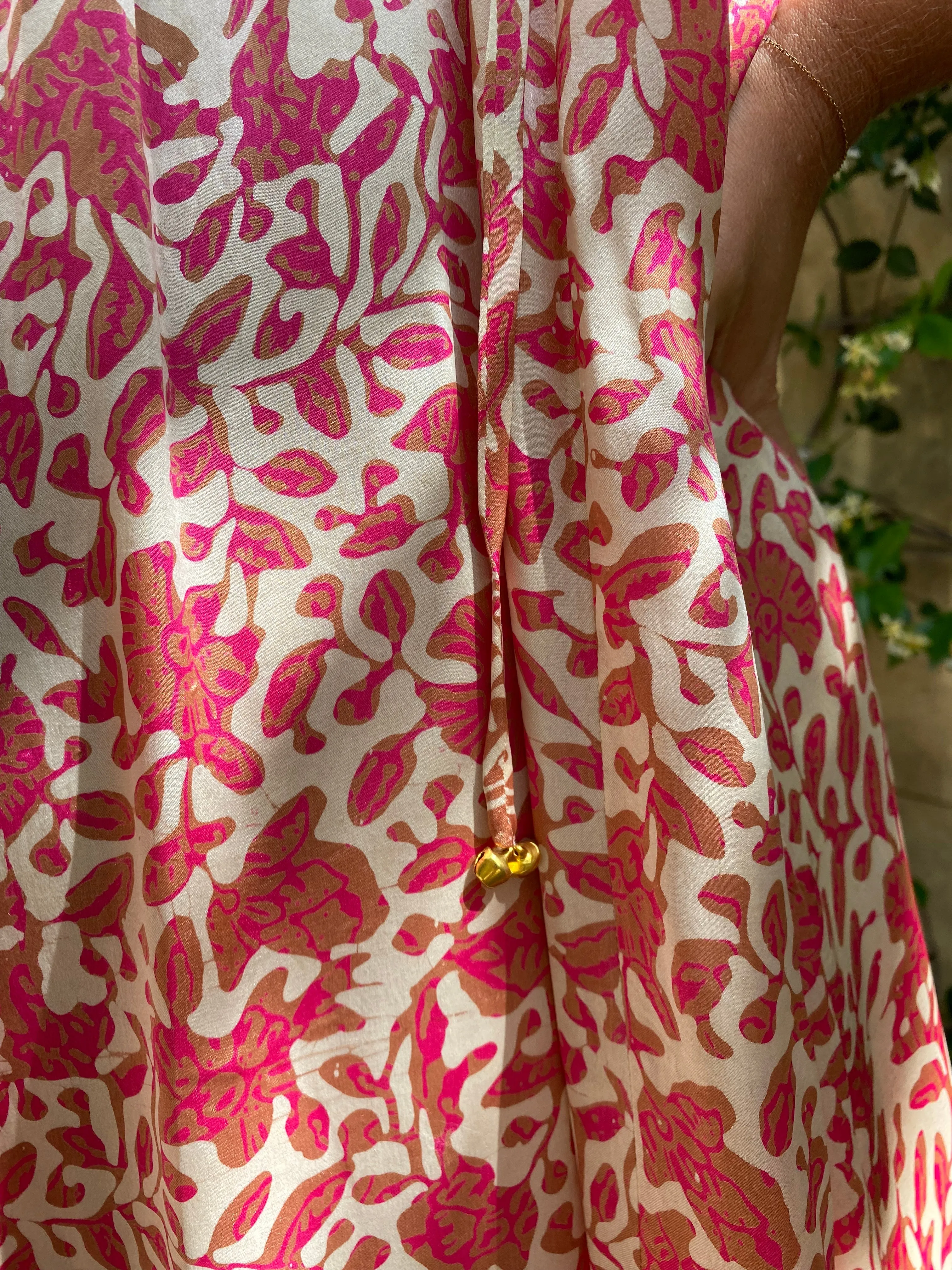 Azrou Silk Dress - Pink