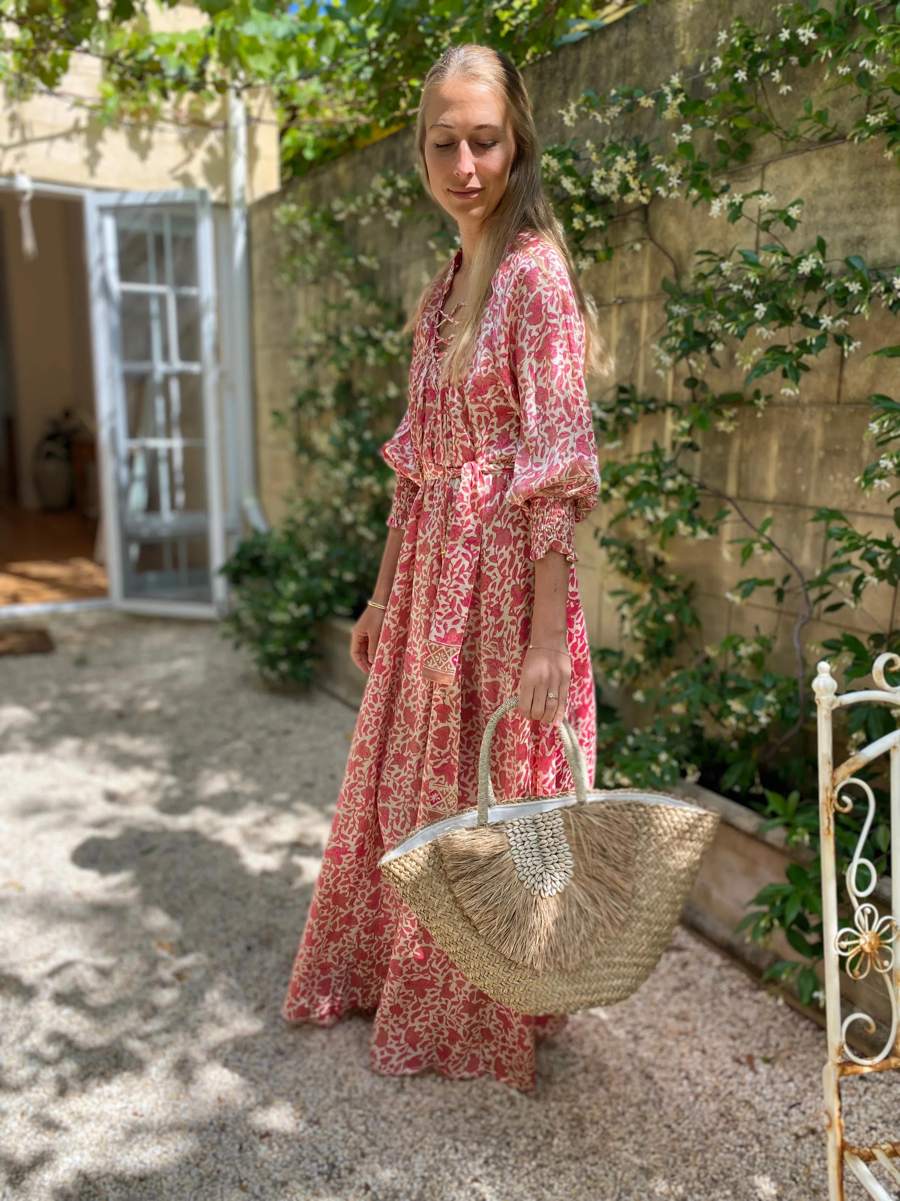 Azrou Silk Dress - Pink