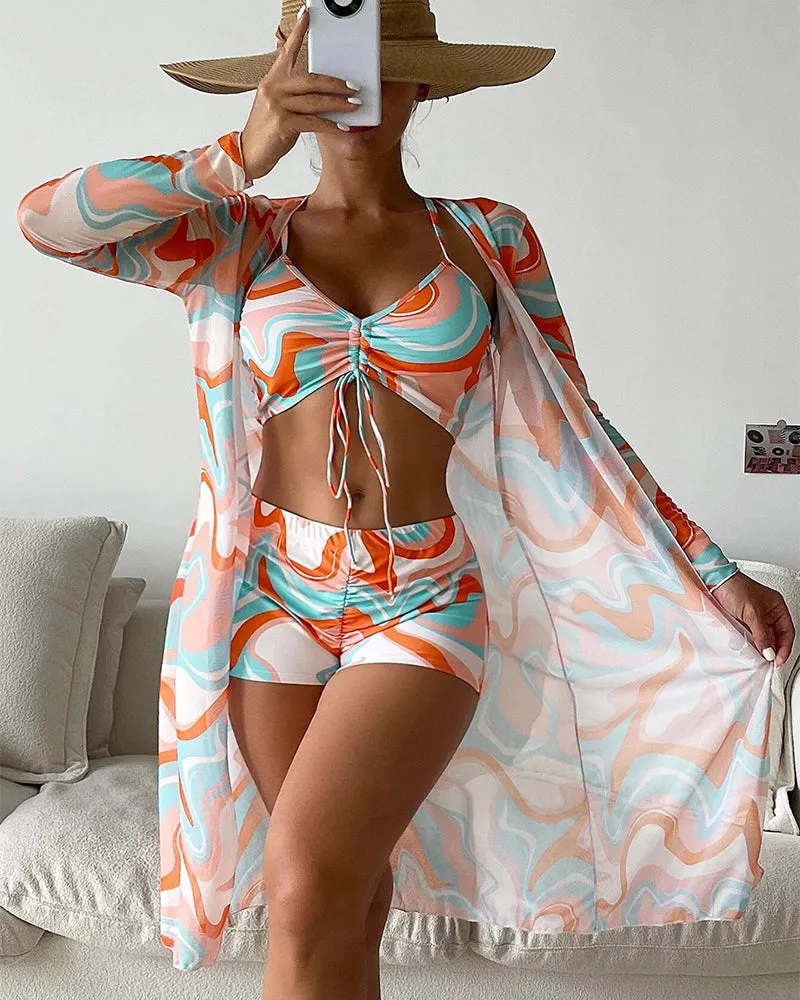 Azure® | Patterned 3-Piece Swimsuit