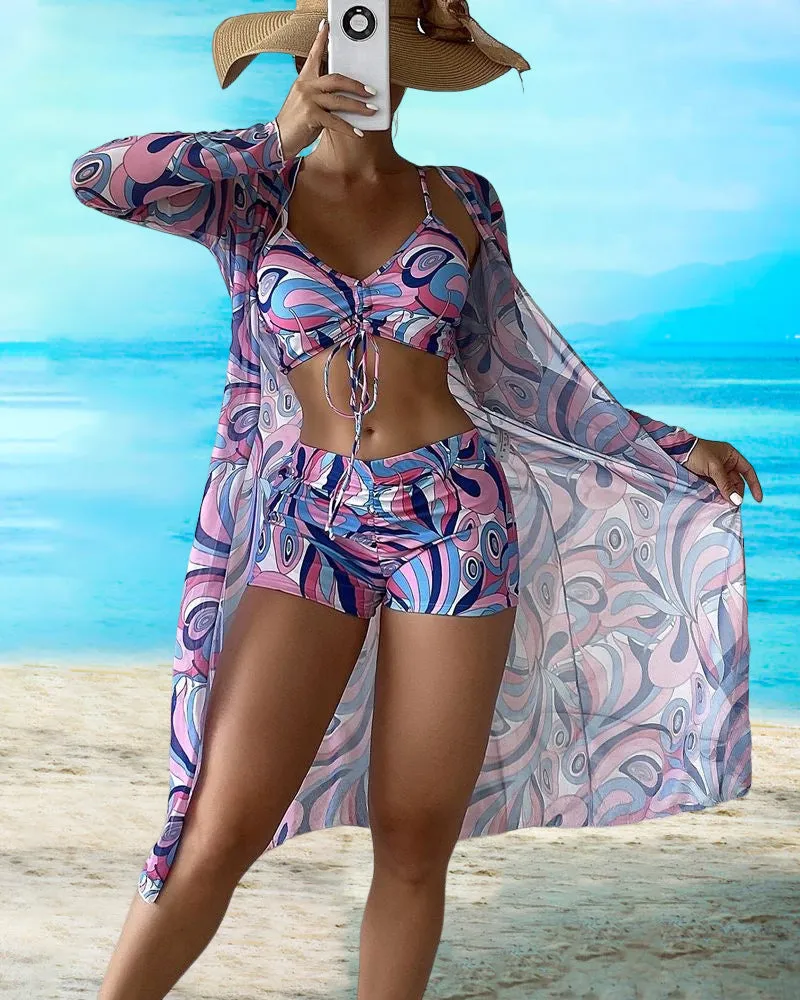 Azure® | Patterned 3-Piece Swimsuit