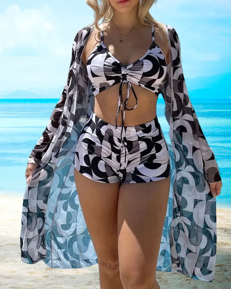 Azure® | Patterned 3-Piece Swimsuit