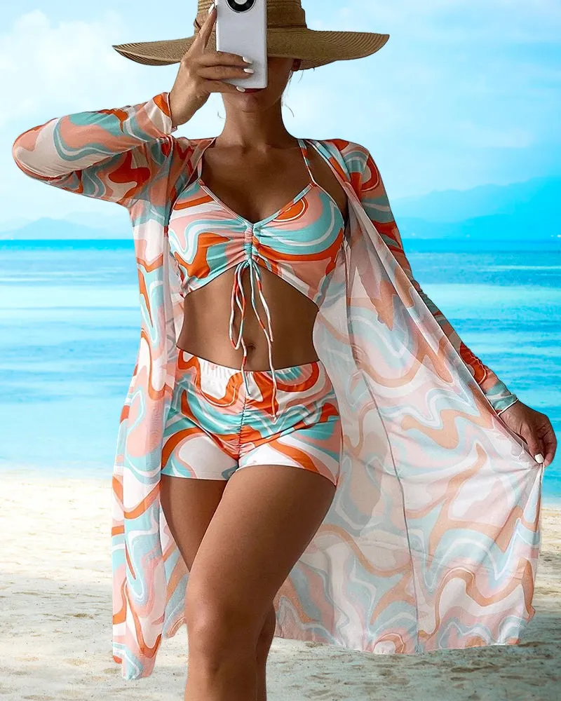 Azure® | Patterned 3-Piece Swimsuit