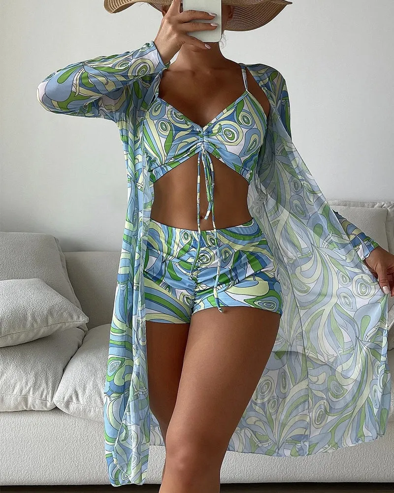 Azure® | Patterned 3-Piece Swimsuit