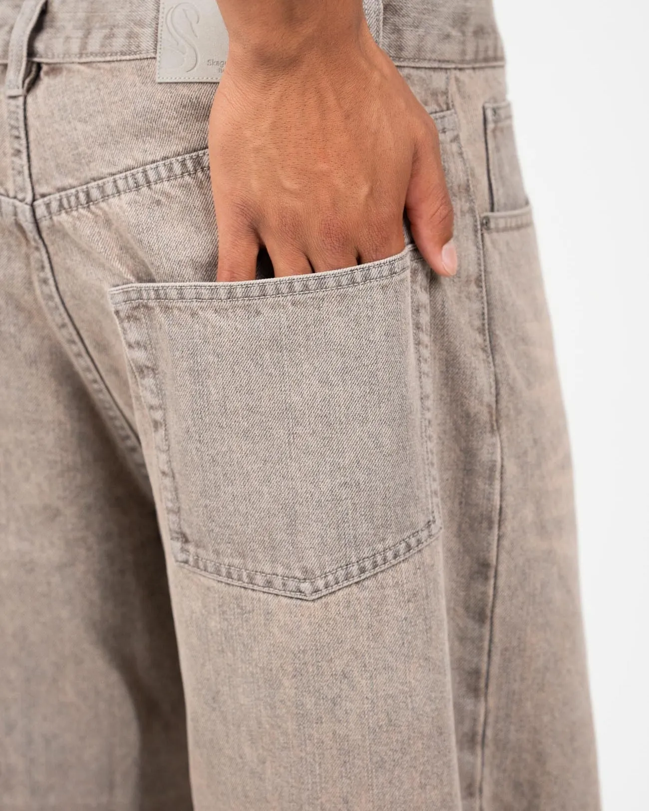 Baggy Denim Jeans Rose Vintage Wash