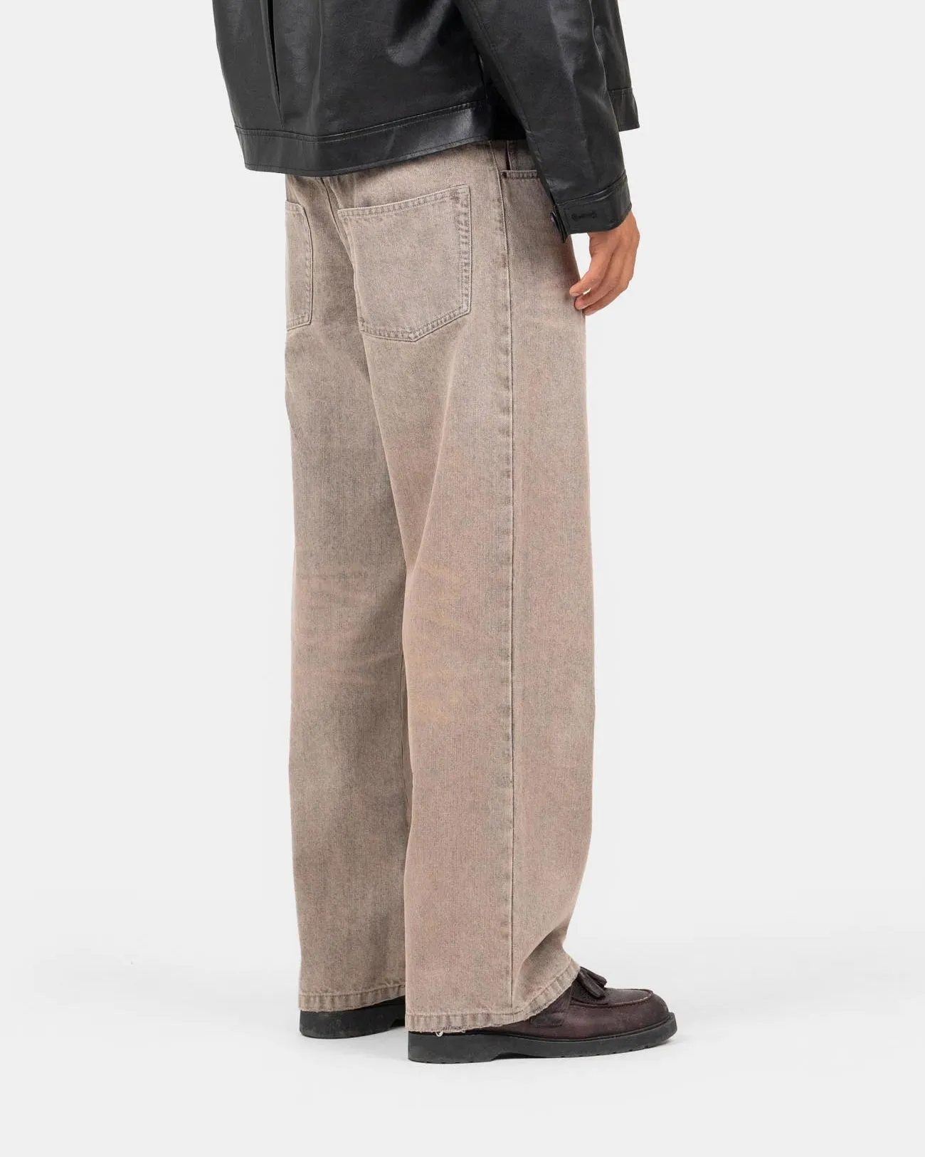 Baggy Denim Jeans Rose Vintage Wash