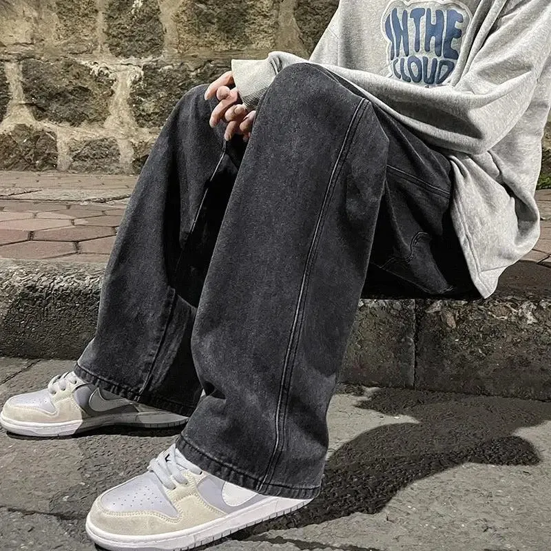 Baggy Jeans with Drawstring Elastic Waist for Ultimate Comfort