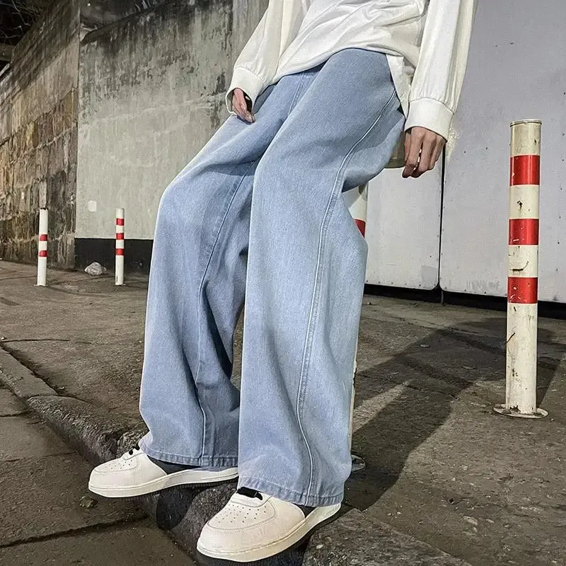 Baggy Jeans with Drawstring Elastic Waist for Ultimate Comfort