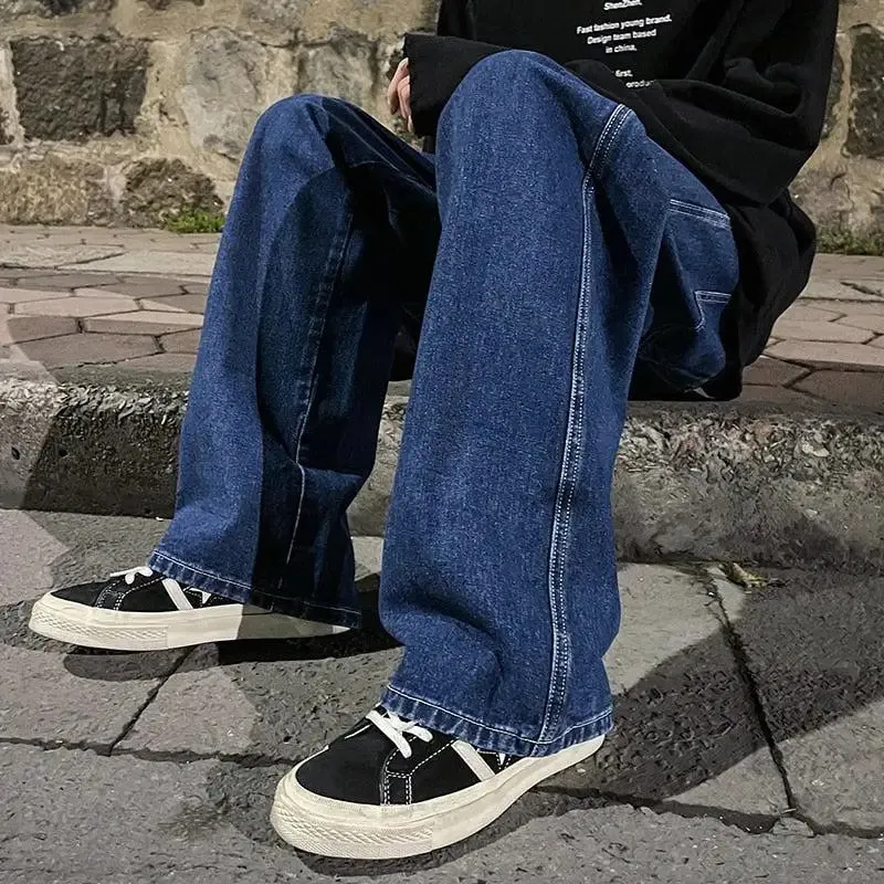 Baggy Jeans with Drawstring Elastic Waist for Ultimate Comfort