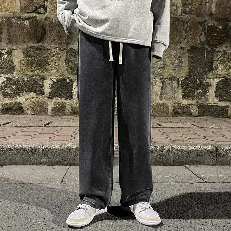 Baggy Jeans with Drawstring Elastic Waist for Ultimate Comfort