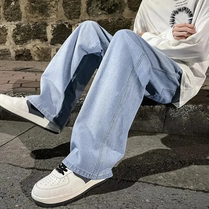 Baggy Jeans with Drawstring Elastic Waist for Ultimate Comfort