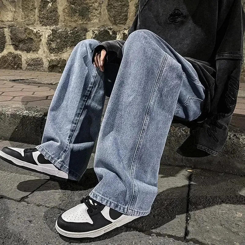 Baggy Jeans with Drawstring Elastic Waist for Ultimate Comfort