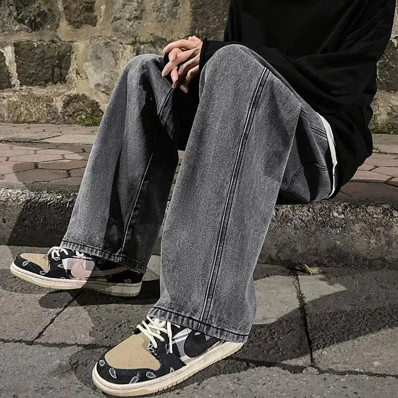 Baggy Jeans with Drawstring Elastic Waist for Ultimate Comfort