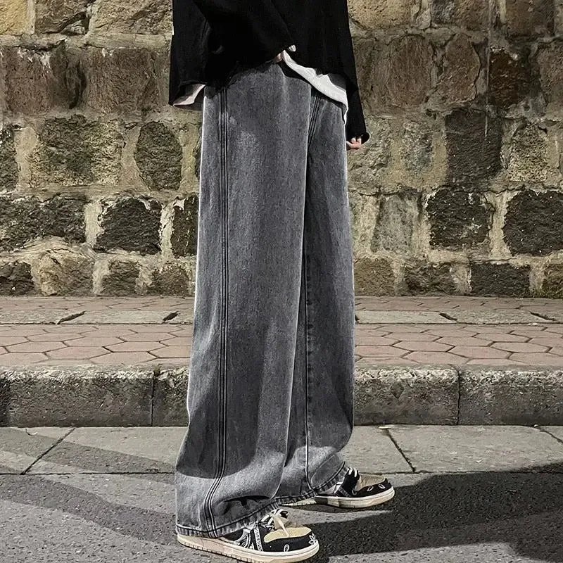 Baggy Jeans with Drawstring Elastic Waist for Ultimate Comfort