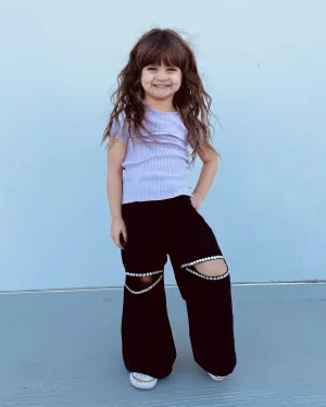 Baggy Studded Cut Out Jeans