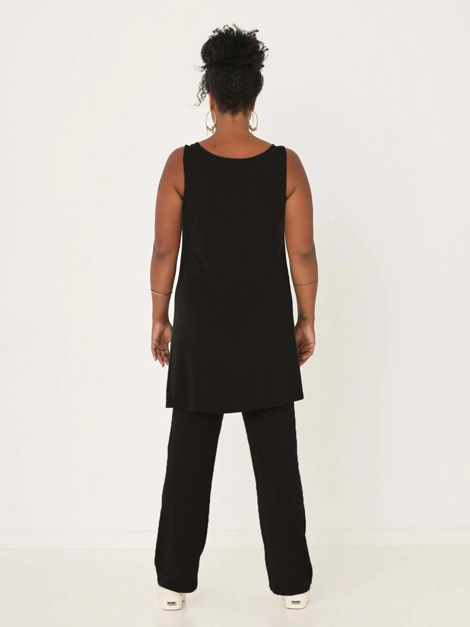 Bamboo Sleeveless Tunic - Black