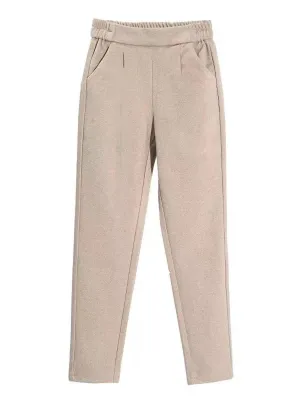 Beige Carrot Trousers
