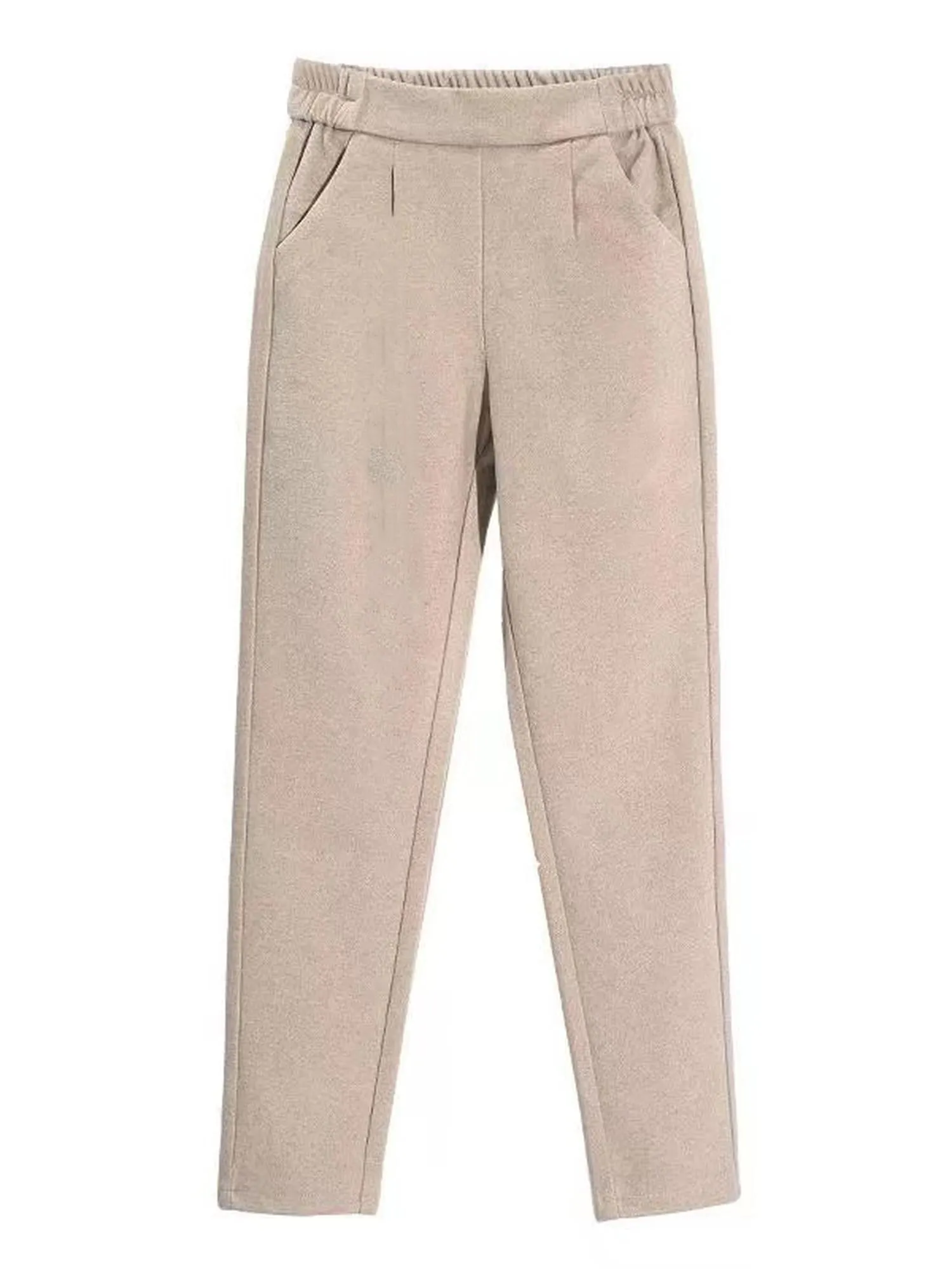 Beige Carrot Trousers