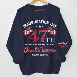 Bold, Proud, And Free - US Elections Unisex Sweatshirt With Design On Sleeve