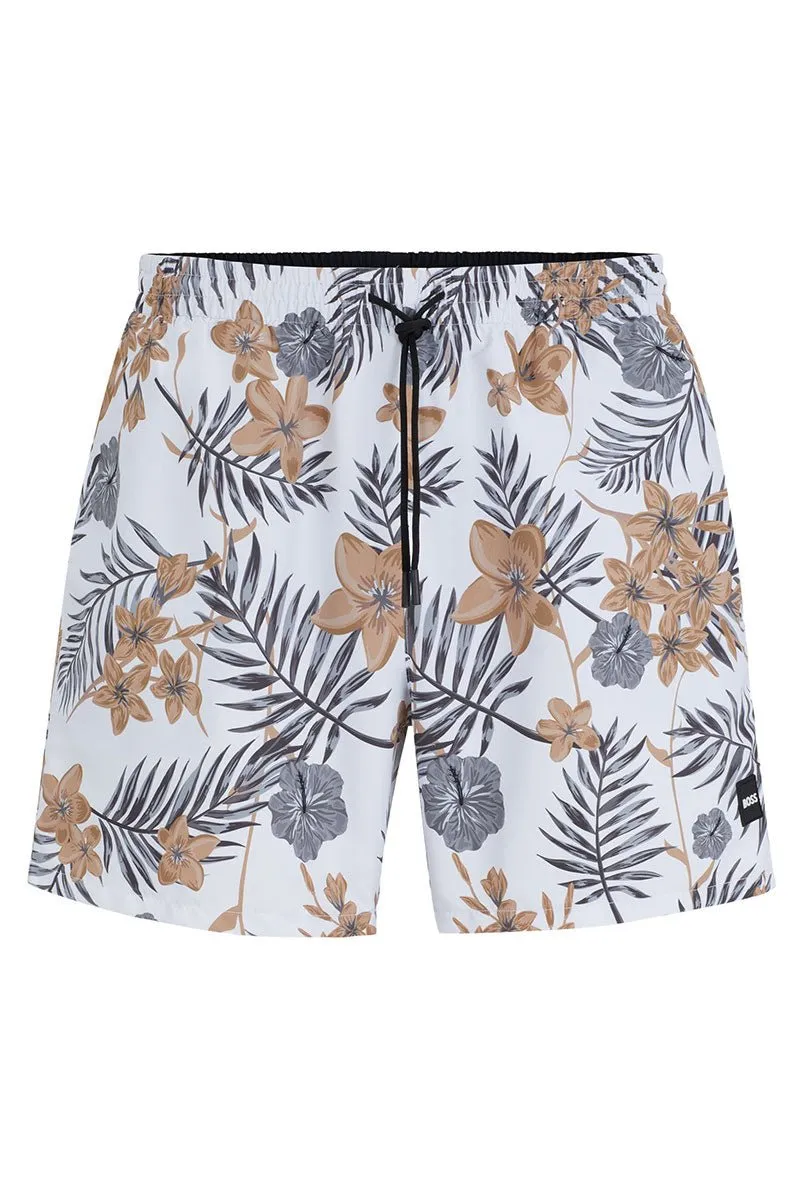BOSS PIRANHA PRINTED SWIM SHORTS