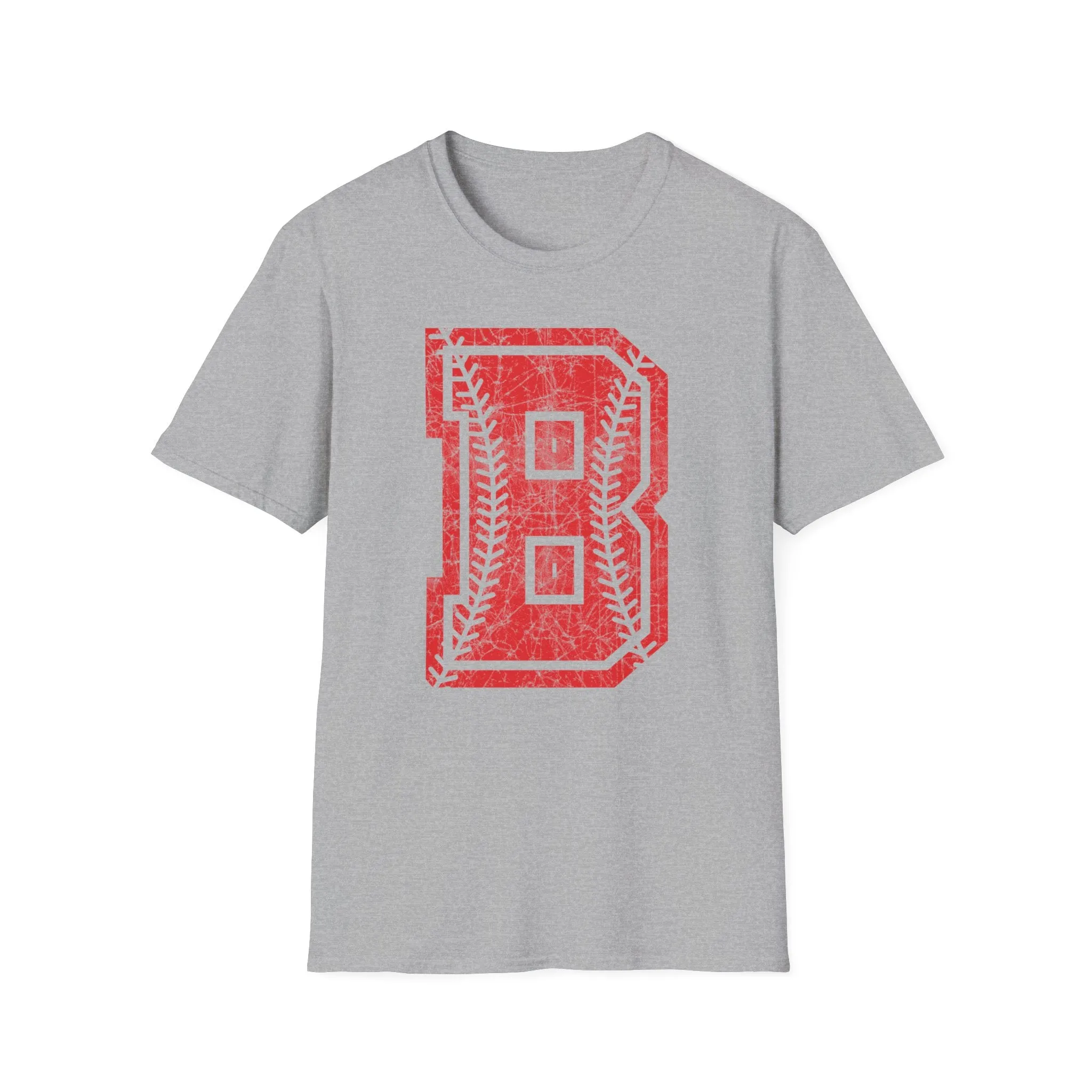 Braves Baseball Distressed B Unisex Softstyle T-Shirt
