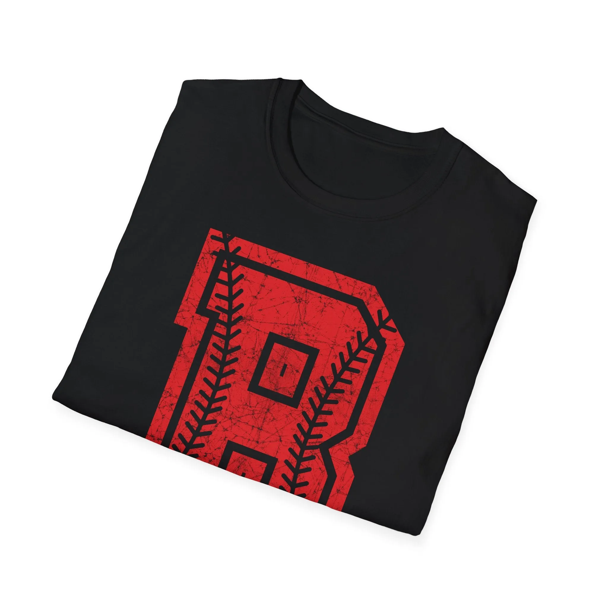 Braves Baseball Distressed B Unisex Softstyle T-Shirt