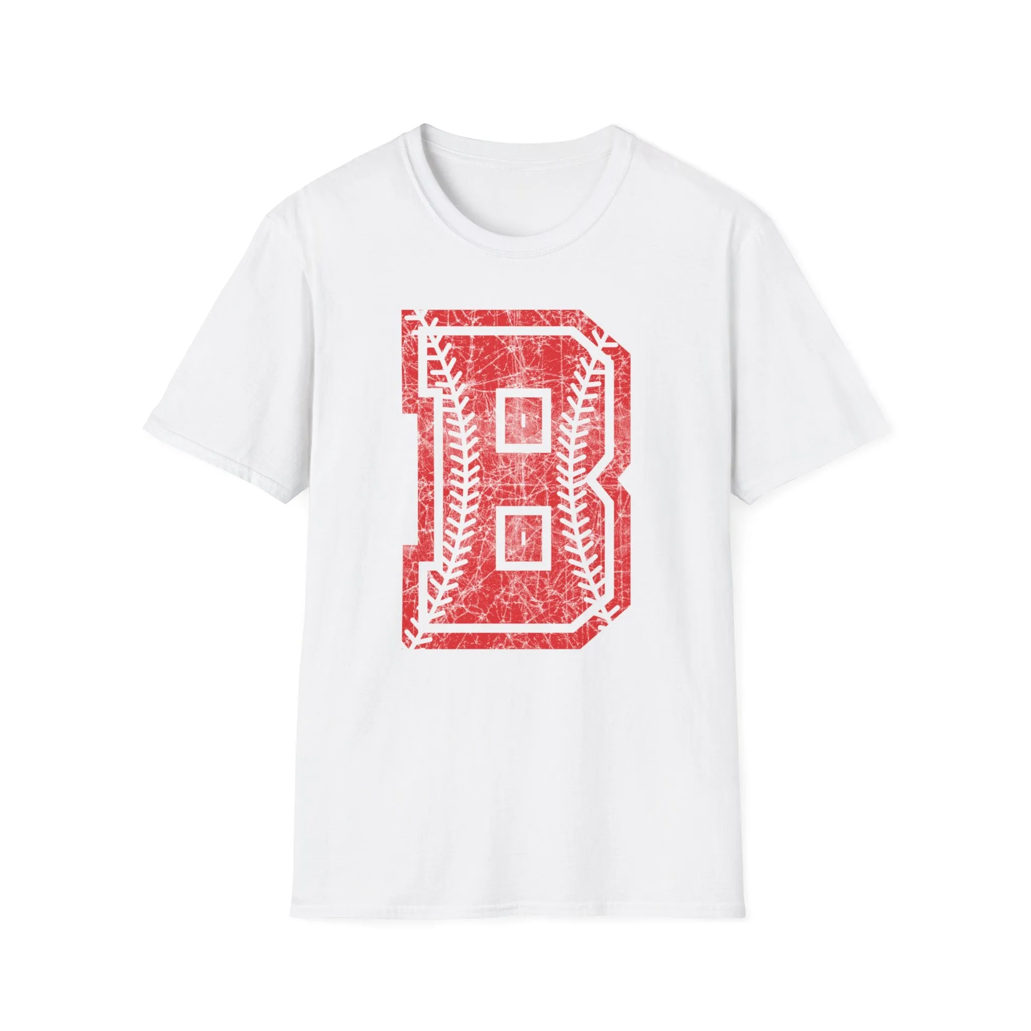 Braves Baseball Distressed B Unisex Softstyle T-Shirt