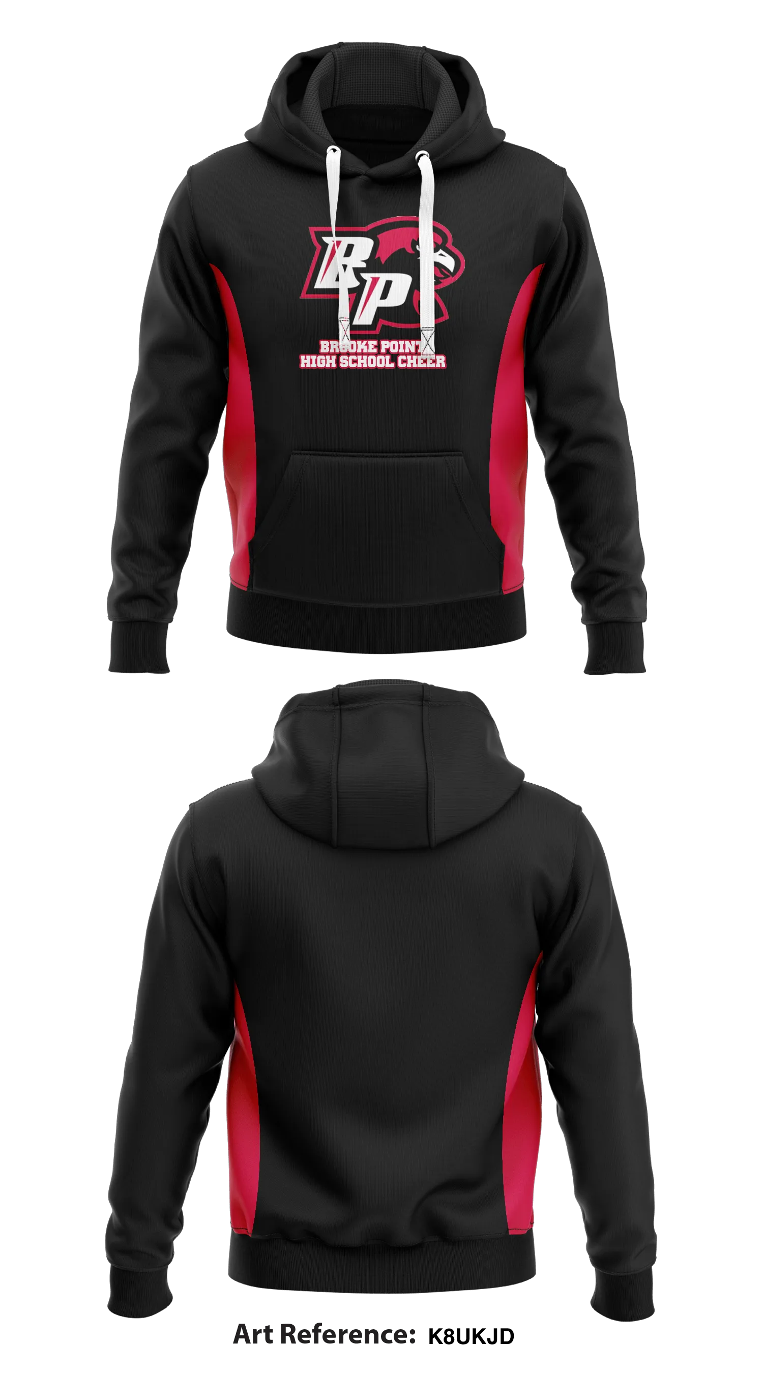 Brooke Point High School Cheer  Core Men's Hooded Performance Sweatshirt - K8UKjd