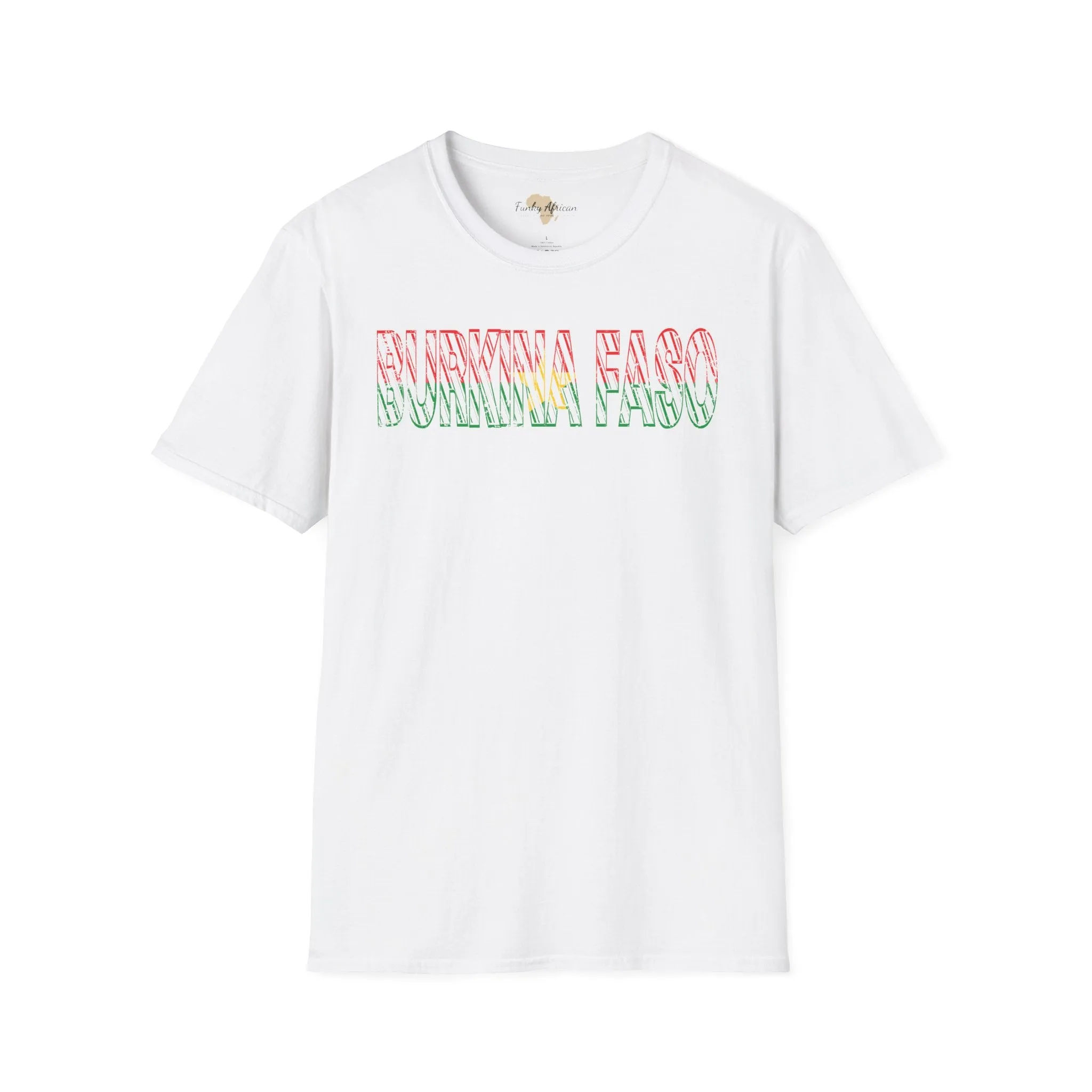 Burkina Faso text unisex softstyle tee