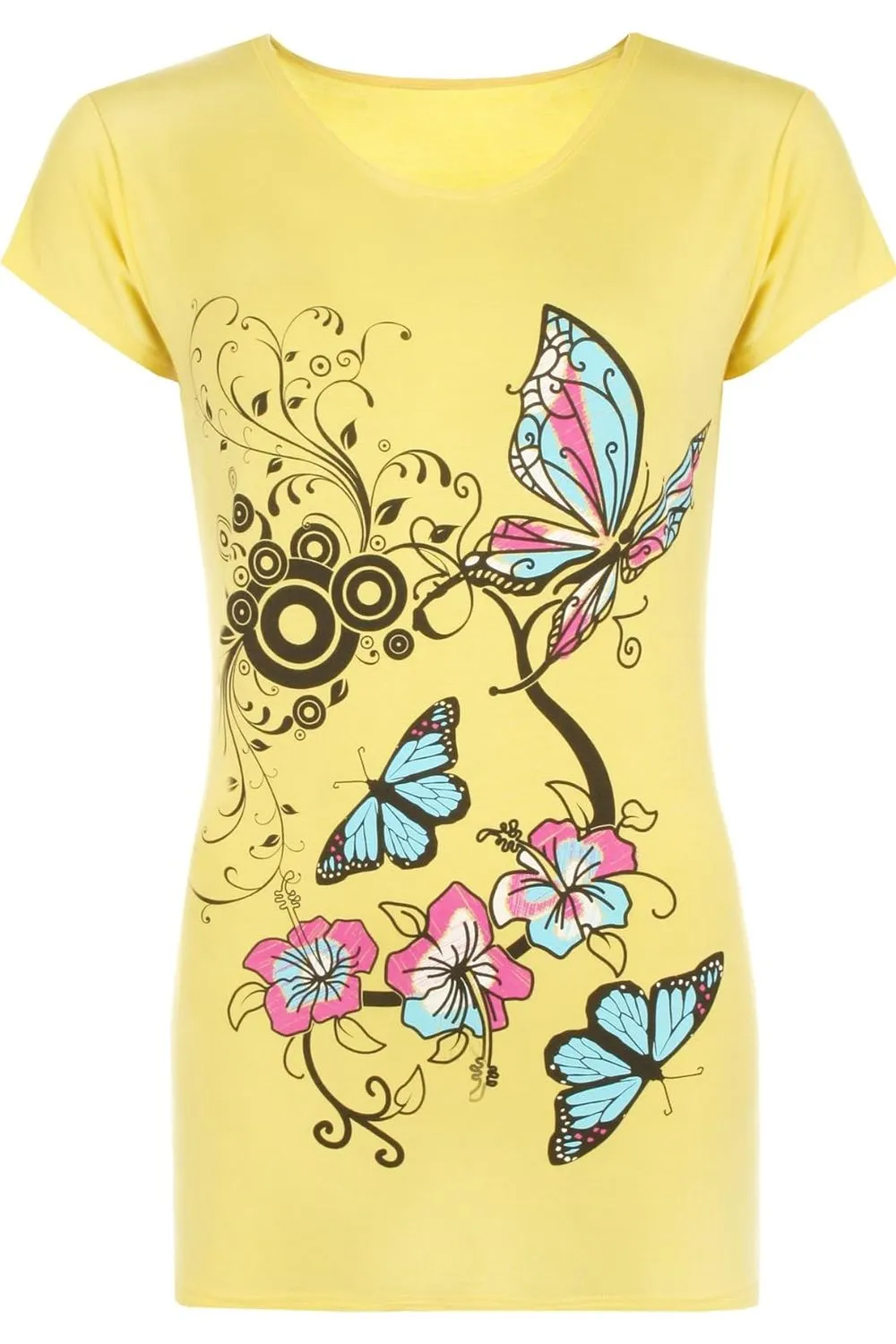Butterfly Print T-Shirt Baggy Top