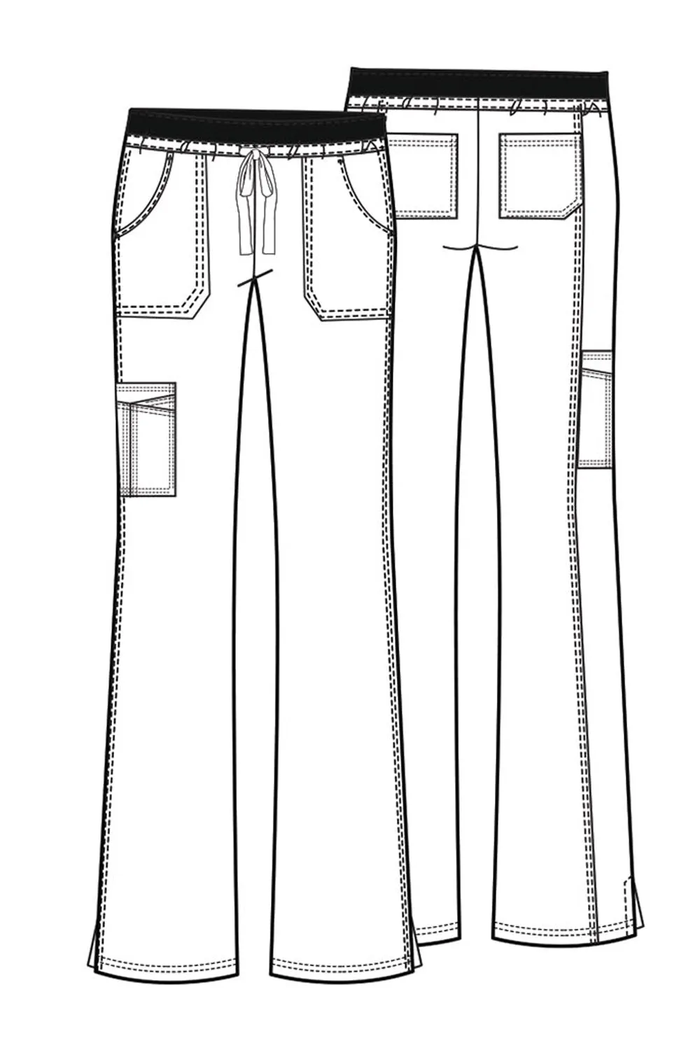 Core Stretch 24001 Drawstring Cargo Pants Wine