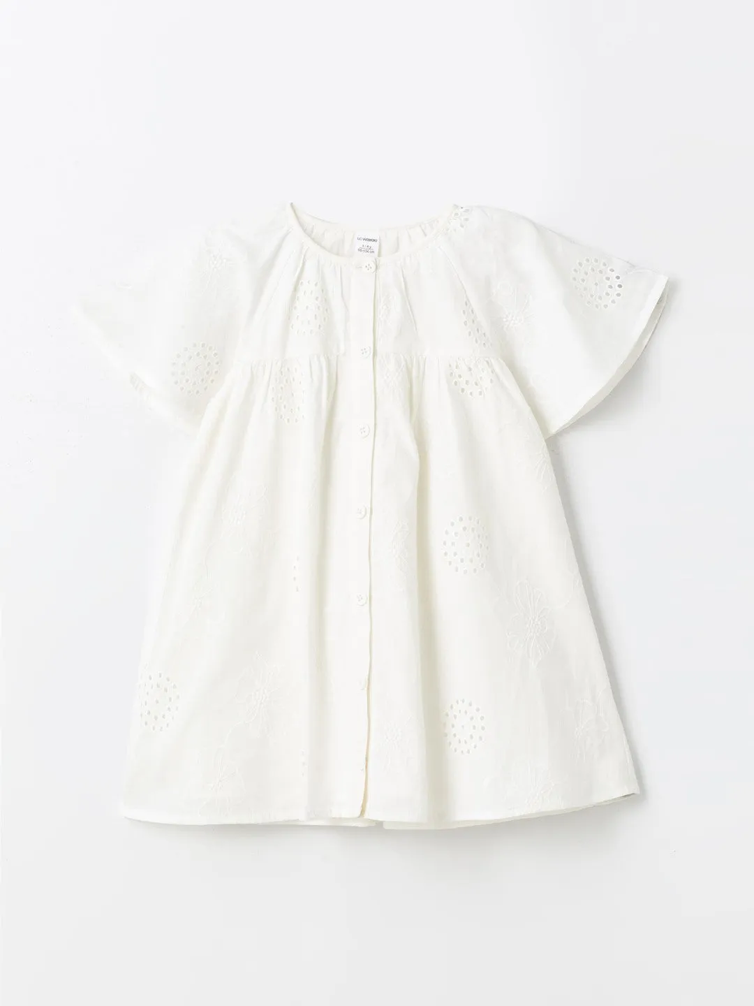 Crew Neck Baby Girl Lace Dress