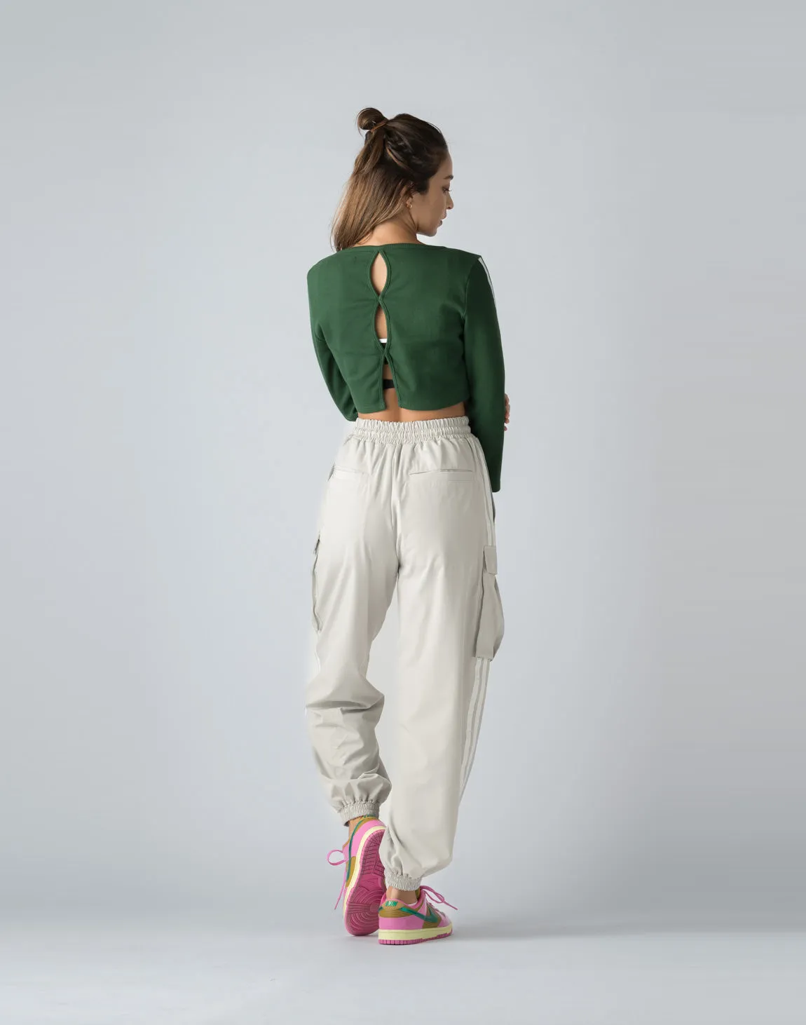 CRONOS WOMEN NYLON STRETCH CARGO【GRAY】