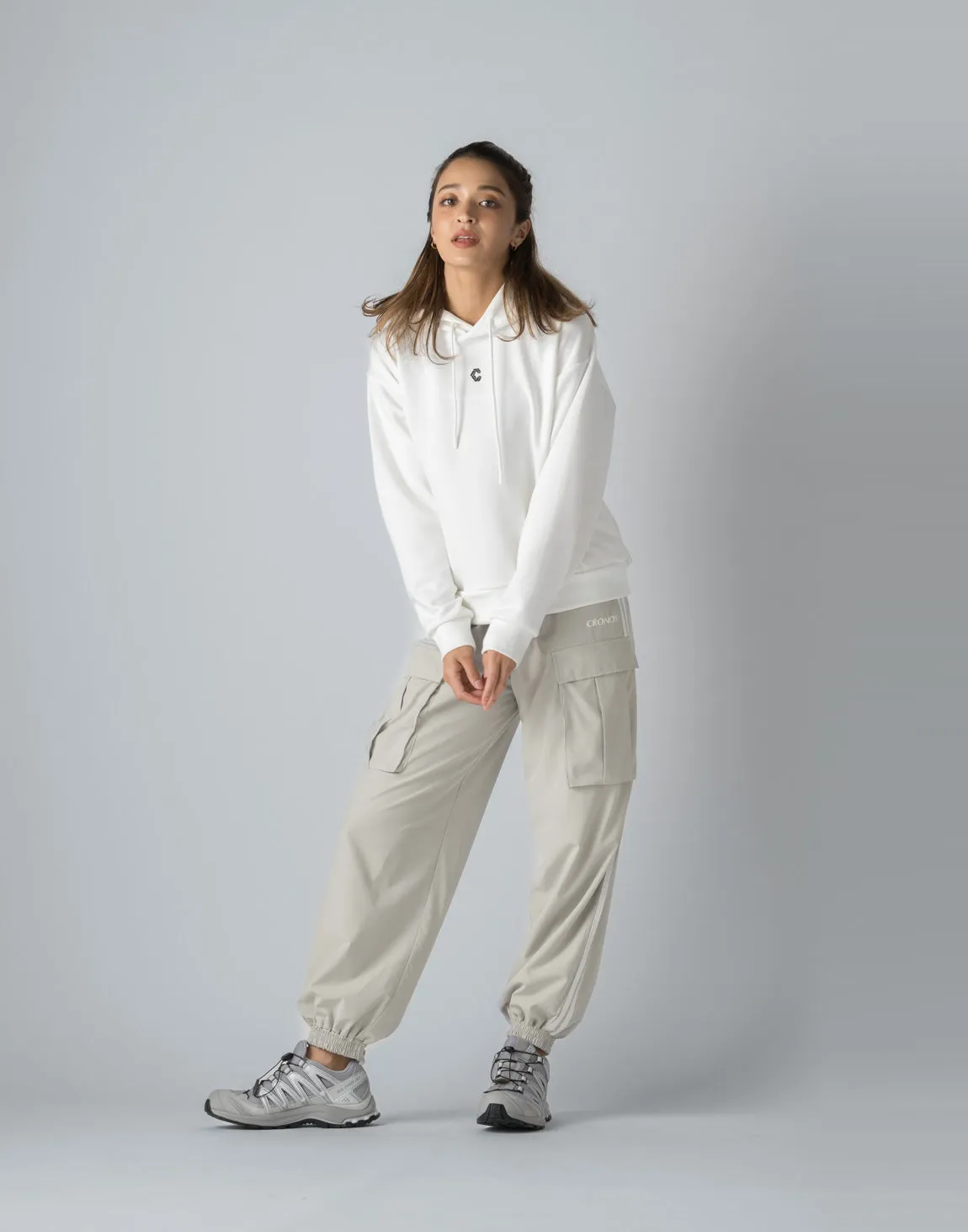 CRONOS WOMEN NYLON STRETCH CARGO【GRAY】