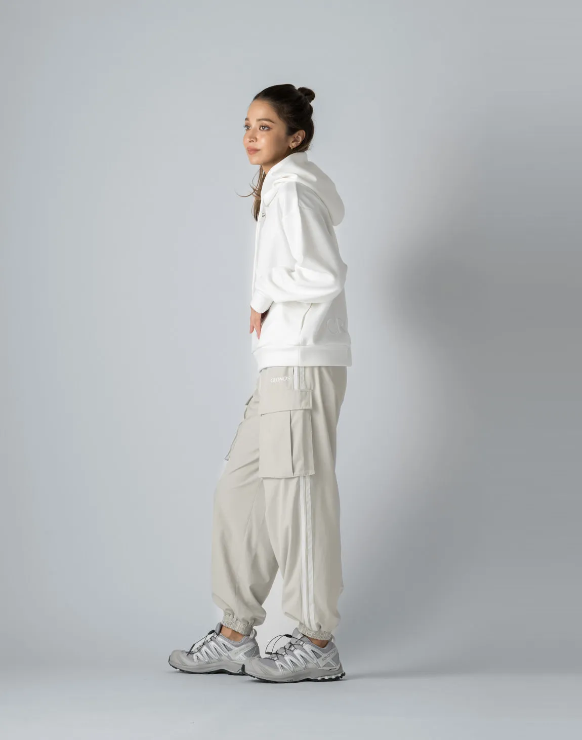 CRONOS WOMEN NYLON STRETCH CARGO【GRAY】