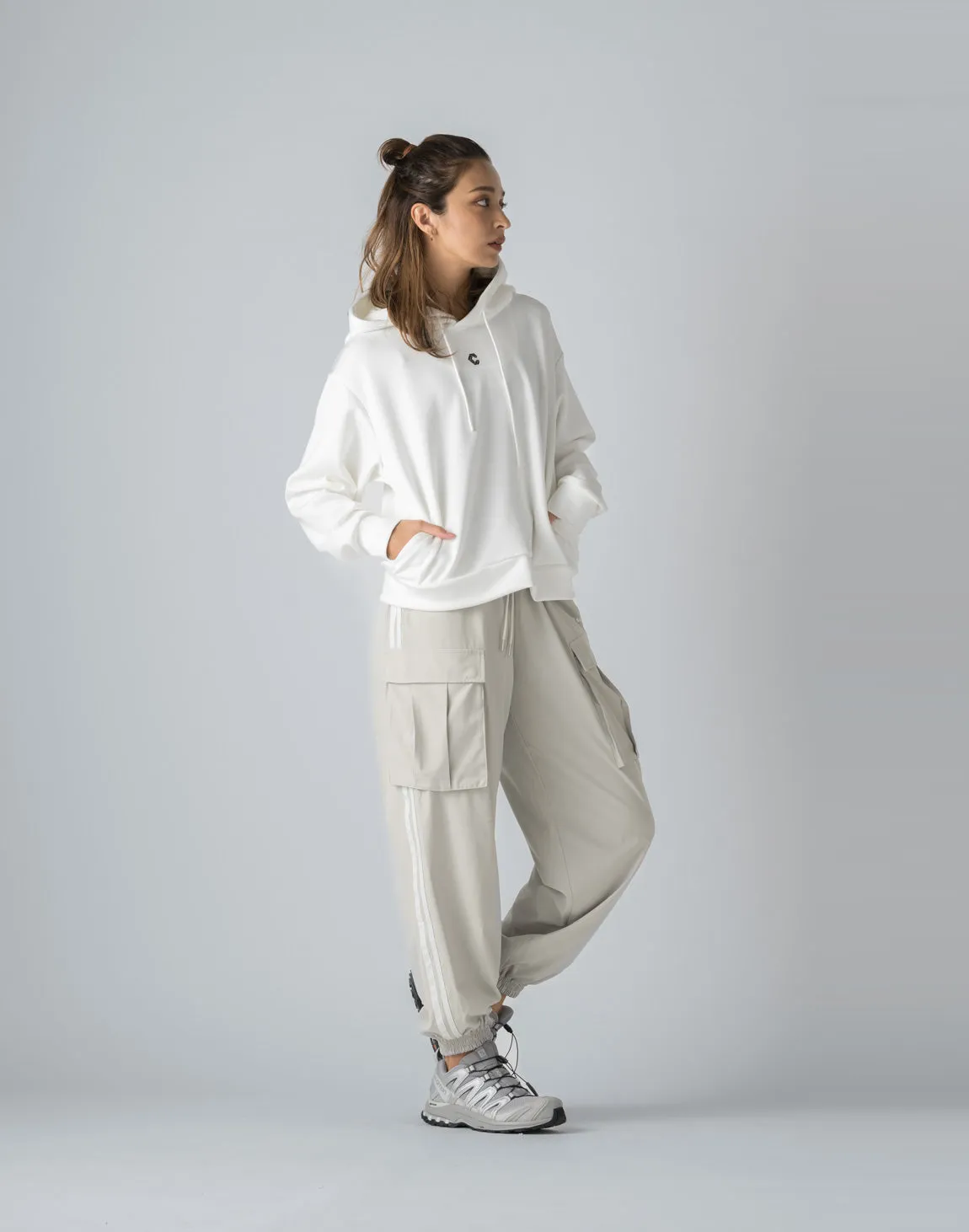CRONOS WOMEN NYLON STRETCH CARGO【GRAY】